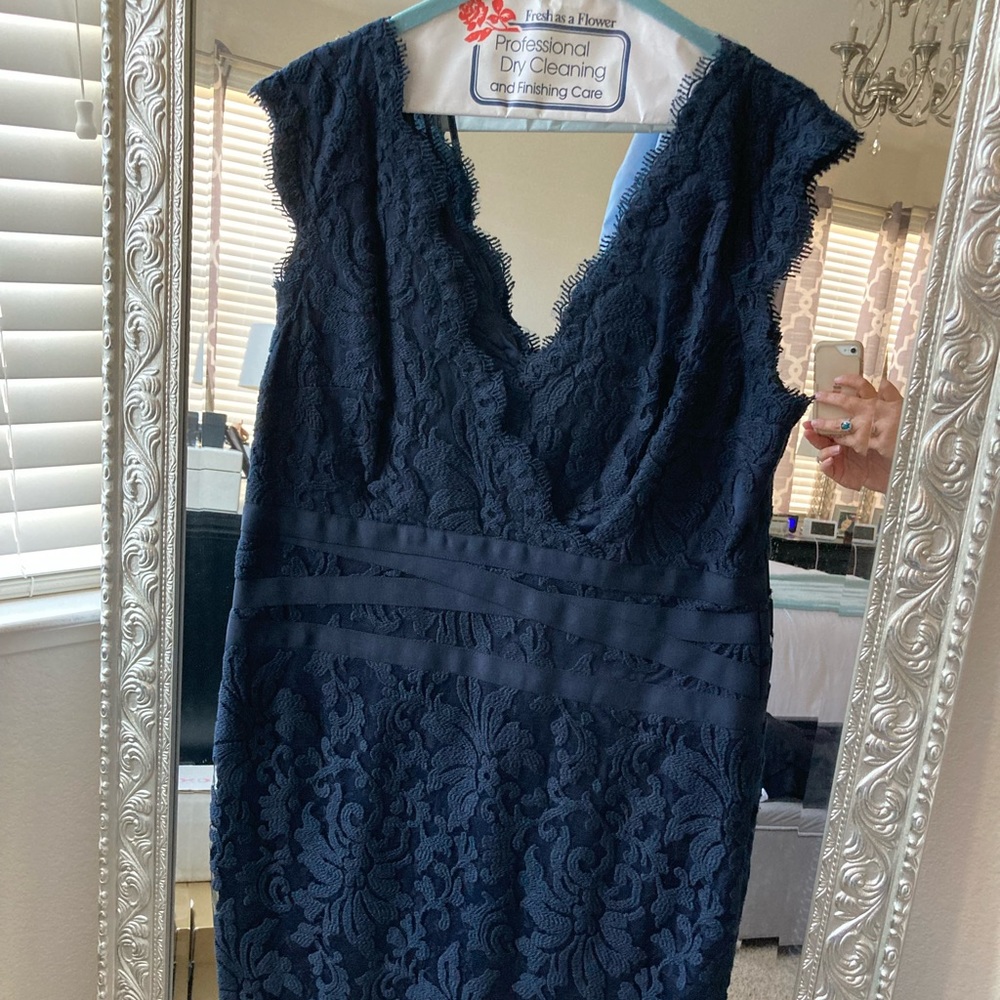 Tadashi Shoji Navy Lace Cocktail Dress